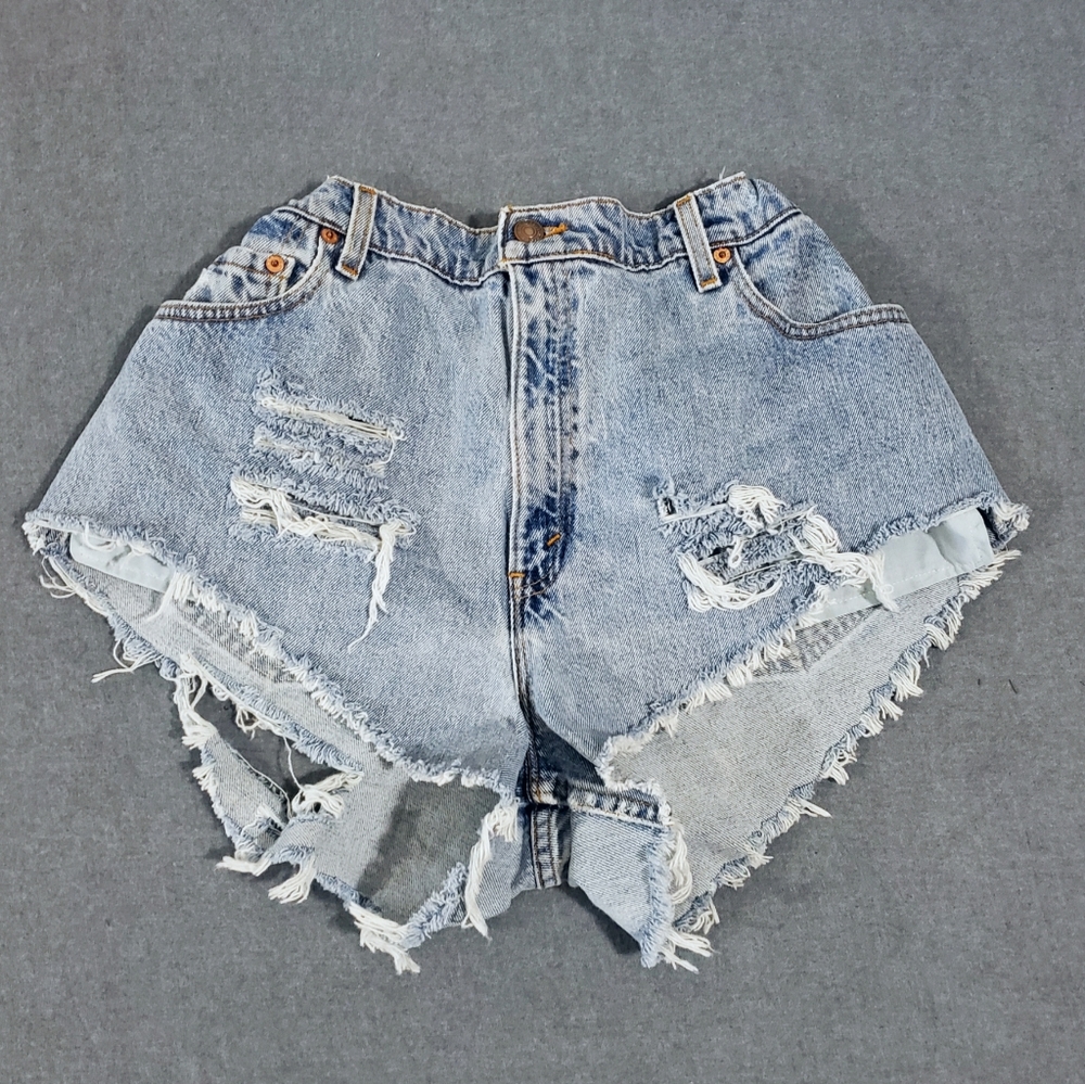 Handcrafted Curvaceous Vintage Distressed Shorts